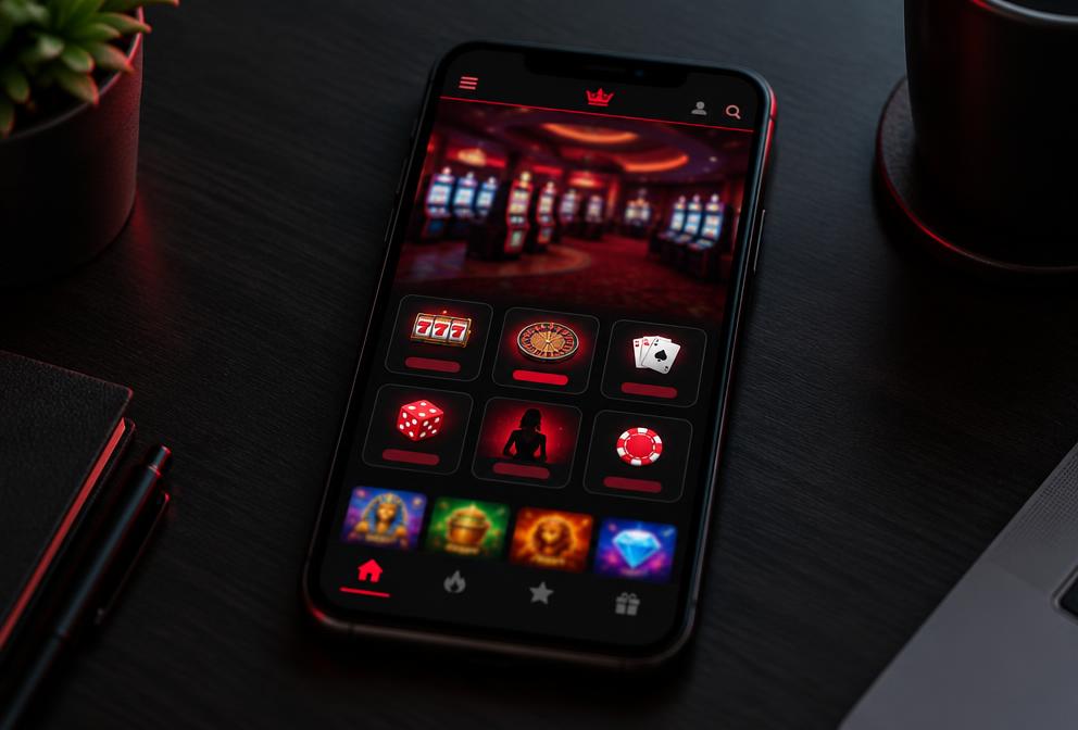 Bdm Bet Casino deschis pe ecranul unui telefon mobil